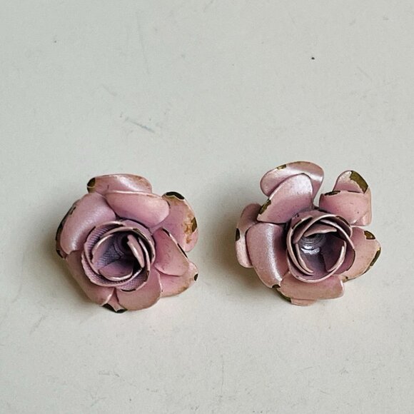Unbranded Jewelry - Pink 3D Rose Earrings Post Cottagecore Festival Party Feminine